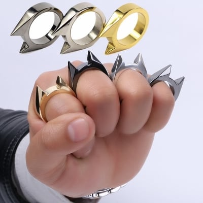 Picture of Titanium Steel Spike Cat Ears Finger ring