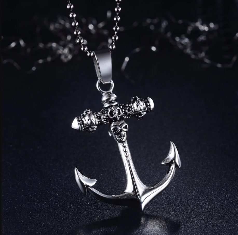 Picture of Stainless Steel Pendant Chain For Men- Man's Fashionable Locket - Silver