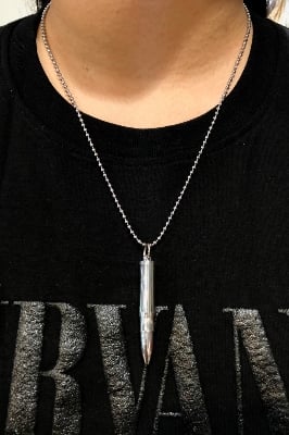 Picture of Locket Pendant Necklace Chain Jewellery for Men & Boys - Silver