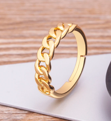 Picture of Men's Chain Metal Ring- Stainless Steel Finger Ring