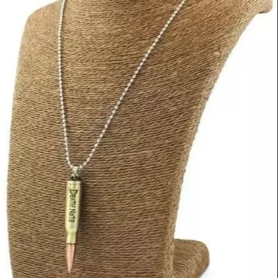 Picture of CASING NECKLACE W/ BRASS BALL CHAIN - Antique White