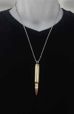 Picture of CASING NECKLACE W/ BRASS BALL CHAIN - Antique White