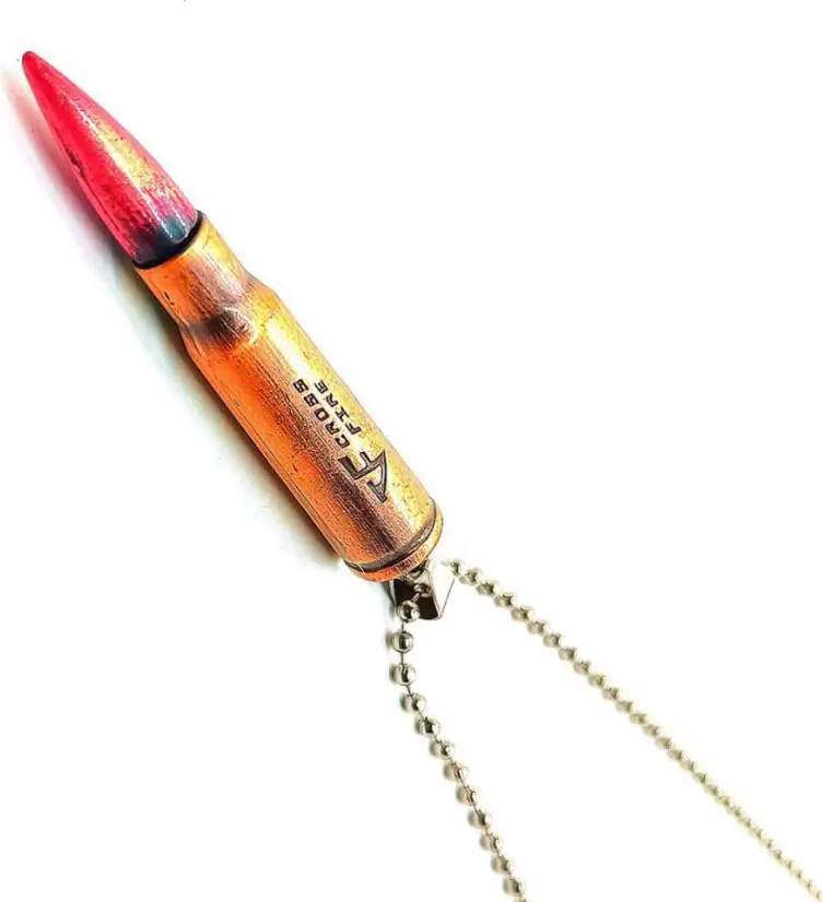 Picture of CASING NECKLACE W/ BRASS BALL CHAIN - Antique White