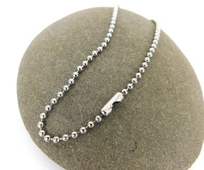 Picture of Mens Titanium Ball Chain Bracelet - Silver