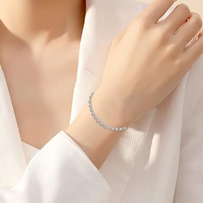 Picture of STERLING SILVER BALL CHAIN BRACELET - Silver
