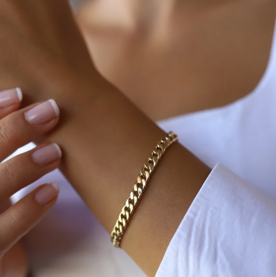 Picture of Men's Fashionabl Chain Bracelet- Fashion Chain Bracelet - Gold