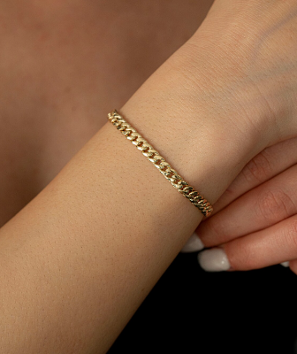 Picture of Fashion Man Jewelry Chain Bracelets-Slim Bracelet For Men - Gold