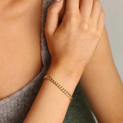 Picture of Unique Bracelet for Men- Bracelet For Men-Chain Bracelet - Gold