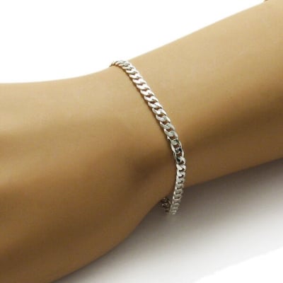 Picture of Bracelets Men's Chain-Plated Bracelet For Men (Stainless Steel) - Silver