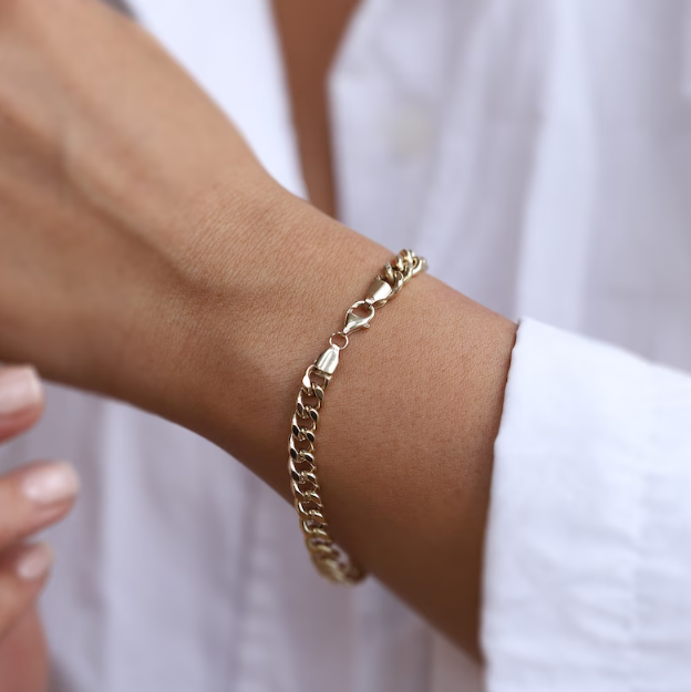 Picture of Stainless Steel Chain Bracelets For Man-Chain Bracelet For Men - Gold