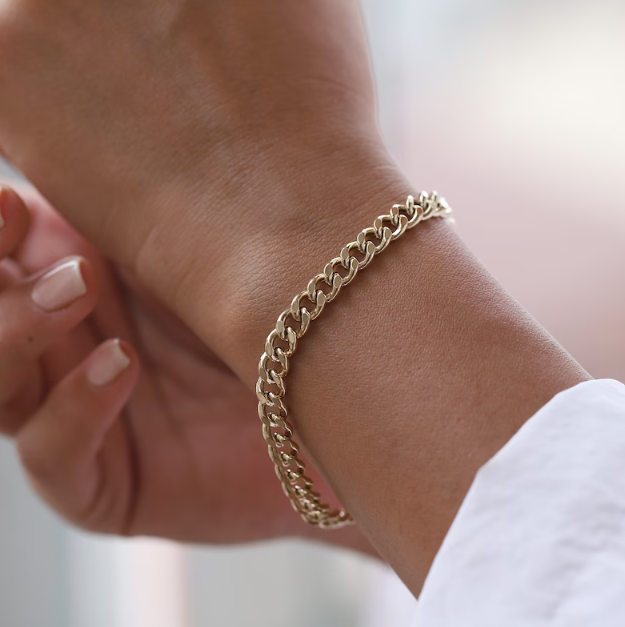 Picture of Stainless Steel Chain Bracelets For Man-Chain Bracelet For Men - Gold