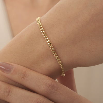 Picture of Stylish Bracelet for Men-Stainless Steel Bracelet - Gold