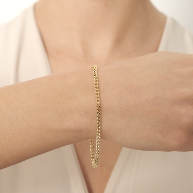 Picture of Stylish Bracelet for Men-Stainless Steel Bracelet - Gold