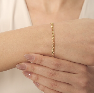 Picture of Men's Powerful Stainless Steel Bracelet- Best Chain Bracelet - Gold