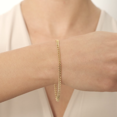 Picture of Men's Powerful Stainless Steel Bracelet- Best Chain Bracelet - Gold