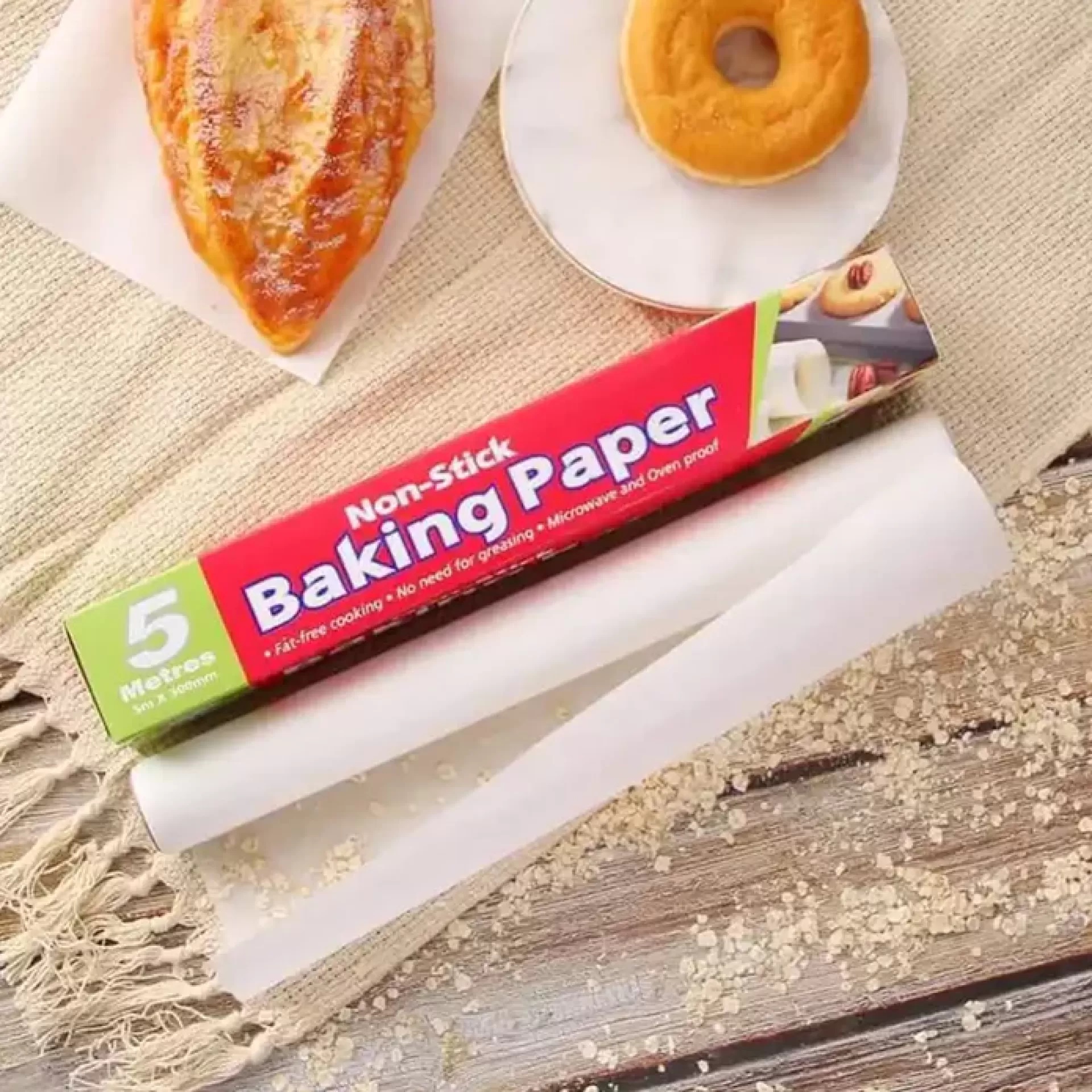 Picture of 10M Non Stick Microwave & Oven Proof Baking Parchment Paper - Ideal For Baking In Microwave And Oven Multicolor