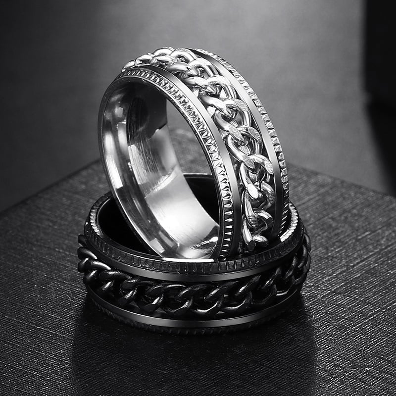 Picture of Self-defense Stainless Steel Ring- Fashionable Finger Ring - Silver