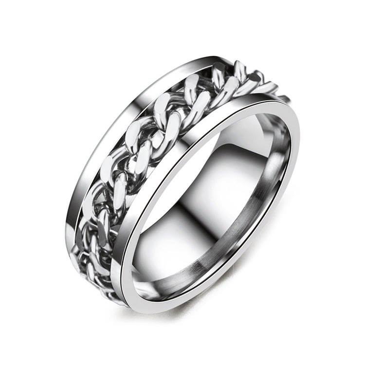 Picture of Self-defense Stainless Steel Ring- Fashionable Finger Ring - Silver