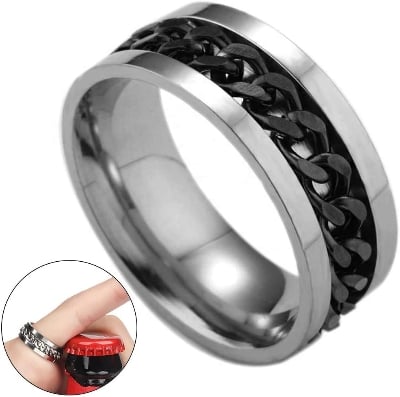 Picture of Multifunctional Finger Ring For Men- Fashion Ringer Ring - Black