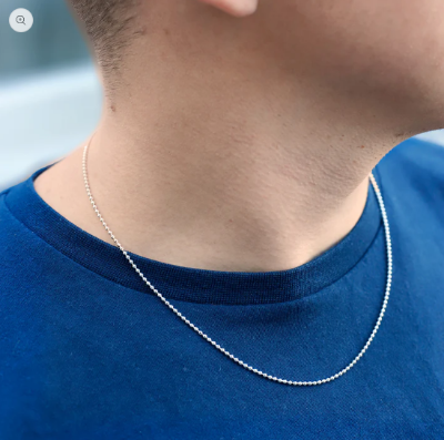 Picture of Stainless steel Chain Necklace For Men Silver Necklace - Silver