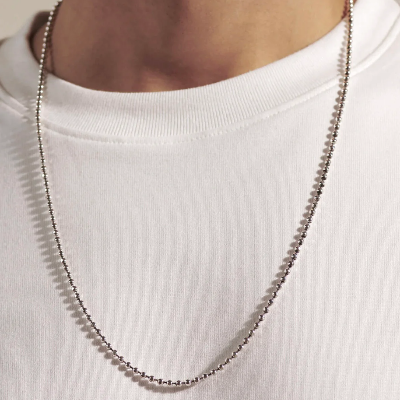 Picture of Stainless steel Chain Necklace For Men Silver Necklace