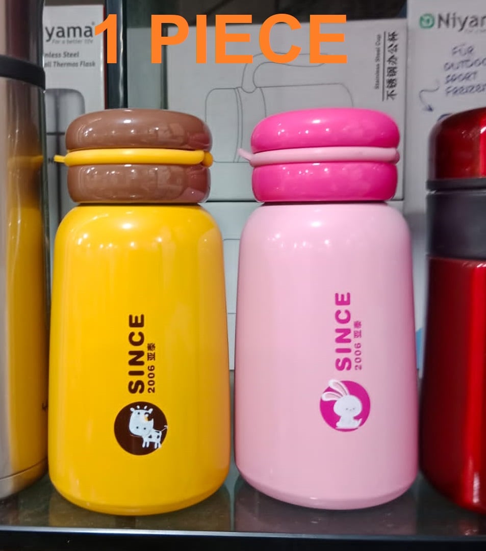 Picture of Thermos Cup Female Lovely Mini Student Child Portable Water Bottles Small Big Belly Simple Stainless Steel Cup Vacuum Flask (MULTICOLOR) Multicolor