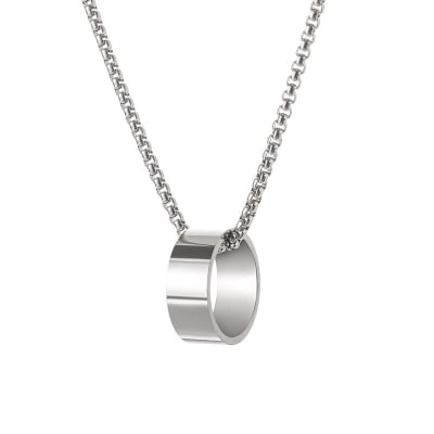 Picture of Stainless Steel Necklace Snake Chain & Finger Ring Chain Rock Man - Silver
