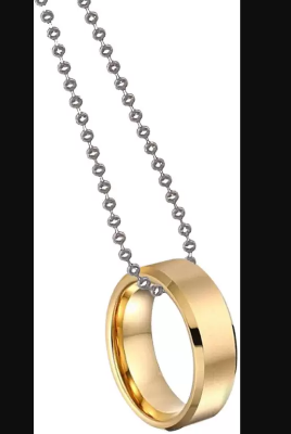 Picture of Fashionable Rounded Finger Ring & Chain Necklace-FashionAble Chain For Men - Black, , 