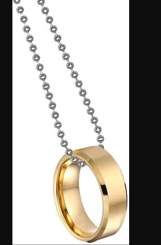 Picture of Fashionable Rounded Finger Ring & Chain Necklace-FashionAble Chain For Men - Black, , 