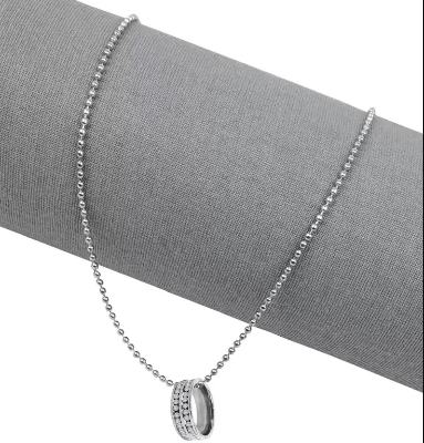 Picture of Stainless steel Chain Necklace For Men- Finger Ring With Necklace - Silver