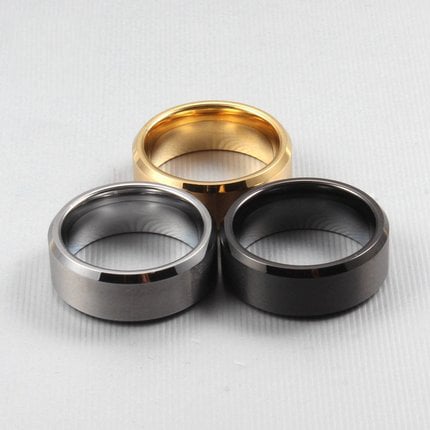Picture of Titanium Steel Finger Rings Set For Man  Ring Silver Gold Black Blue Titanium Steel Ring