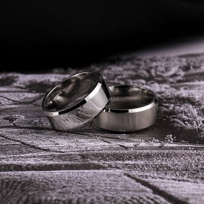Picture of Simple men and women stainless steel creative Finger ring - Silver