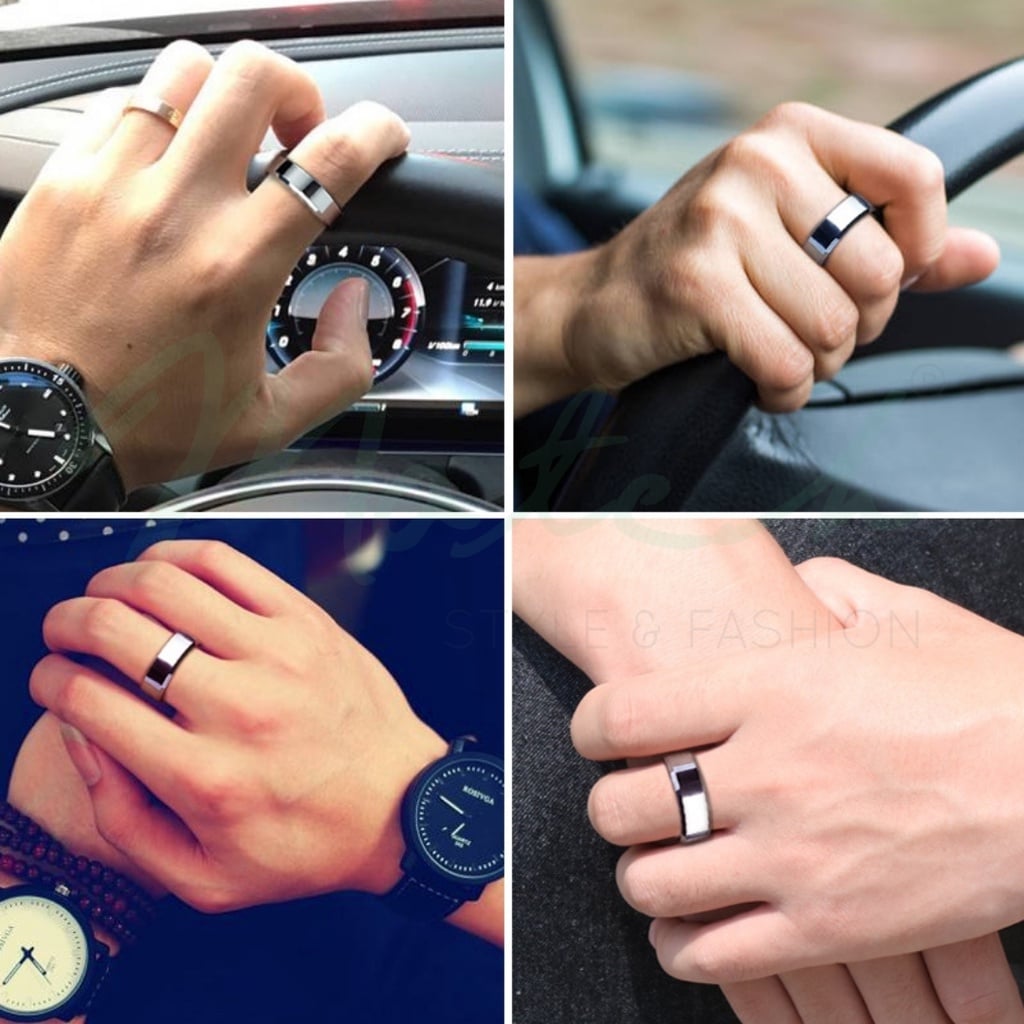 Picture of Simple men and women stainless steel creative Finger ring - Silver