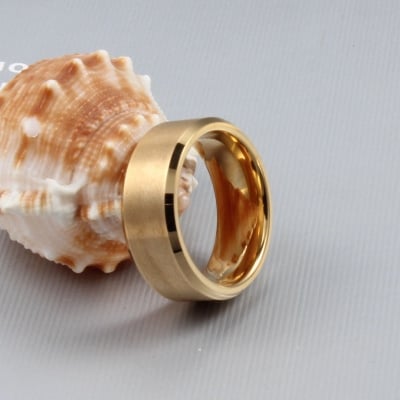 Picture of Titanium steel finger Ring for men - Gold