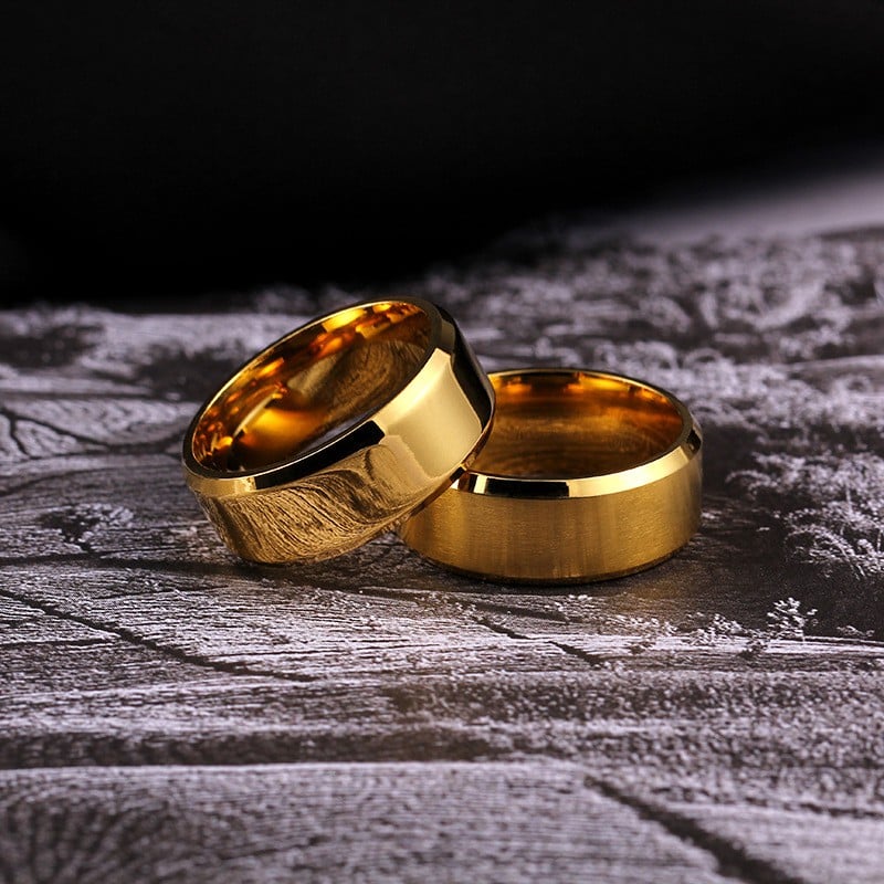 Picture of Titanium steel finger Ring for men - Gold