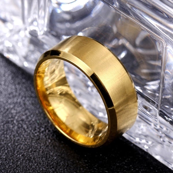 Picture of Titanium steel finger Ring for men - Gold