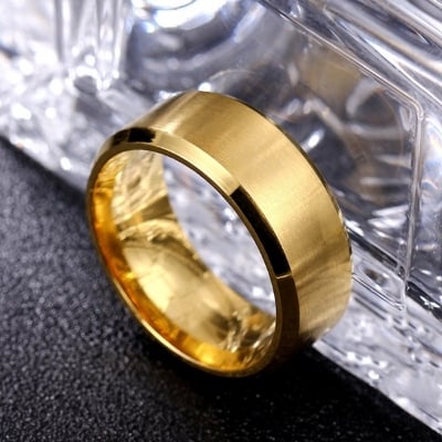 Picture of Titanium steel finger Ring for men - Gold