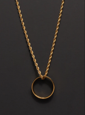 Picture of Stainless Steel Chain Necklace For Men- Finger Ring With Necklace