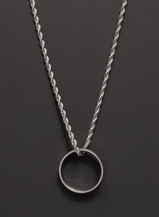 Picture of Luxury & Minimalist Flat Ring With Chain Necklace- Finger Ring & Chain