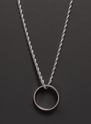 Picture of Luxury & Minimalist Flat Ring With Chain Necklace- Finger Ring & Chain