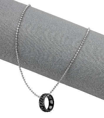 Picture of Luxury & Minimalist Flat Ring With Chain Necklace- Finger Ring & Chain