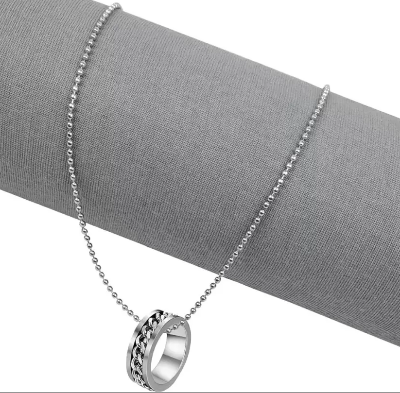 Picture of Luxury & Minimalist Flat Ring With Chain Necklace- Finger Ring & Chain