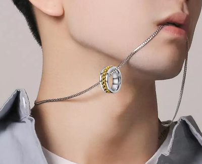 Picture of Thick Ring & Chain Necklace- Stylish Ring & Chain- Fashionable Ring & Chain