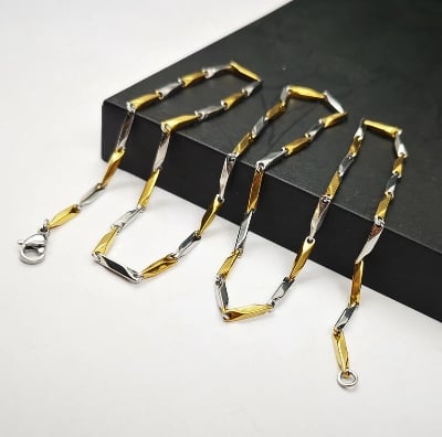 Picture of THE MEN THING Pure Stainless Steel Rice Chain 20inch - Multi