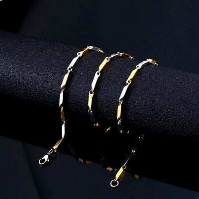 Picture of THE MEN THING Pure Stainless Steel Rice Chain 20inch - Multi