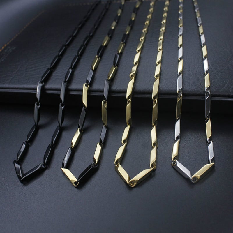 Picture of THE MEN THING Pure Stainless Steel Rice Chain 20inch - Multi