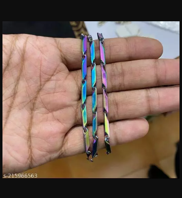 Picture of Stylish Chain for Men Rice Pattern Plated Stainless Steel Chain
