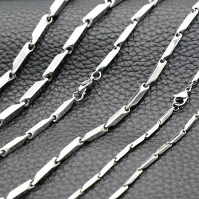Picture of Men's Rice Chain - High Quality Stainless Steel - Silver
