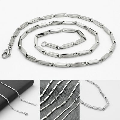Picture of Men's Rice Chain - High Quality Stainless Steel - Silver