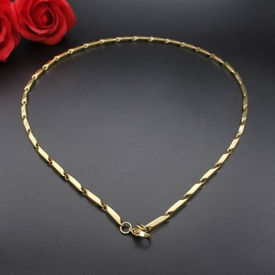 Picture of Nakabh Stainless Steel Rice Chain for Men and Boys - Gold